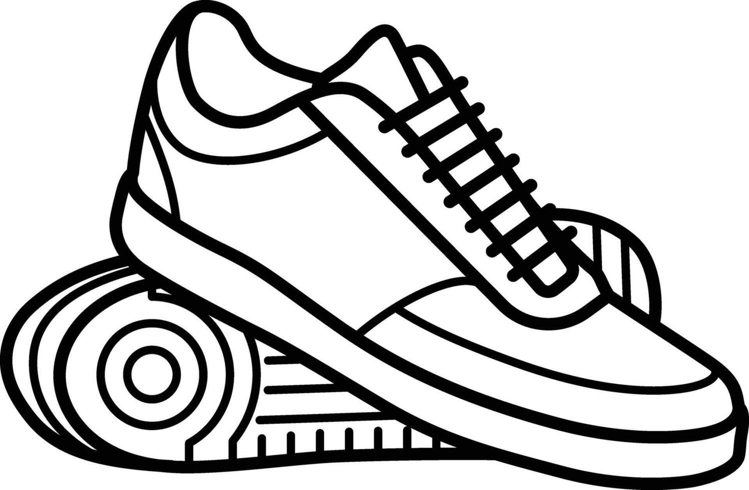 Sneakers coloring pages vector