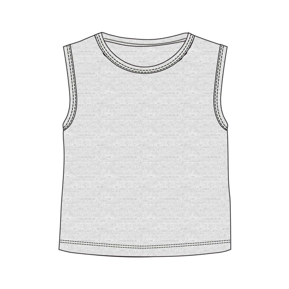 A grey heather color kids tank tops front views png