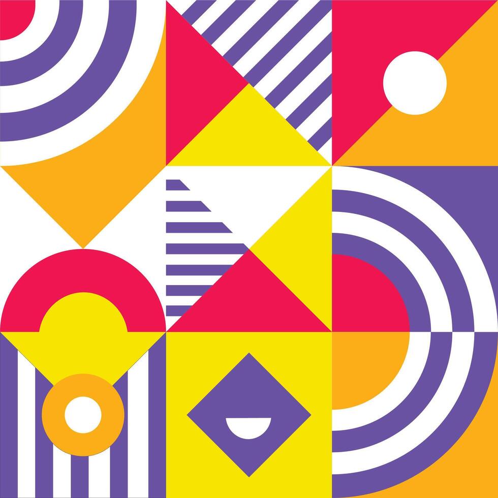 Abstract background geometric in nine shapes vector