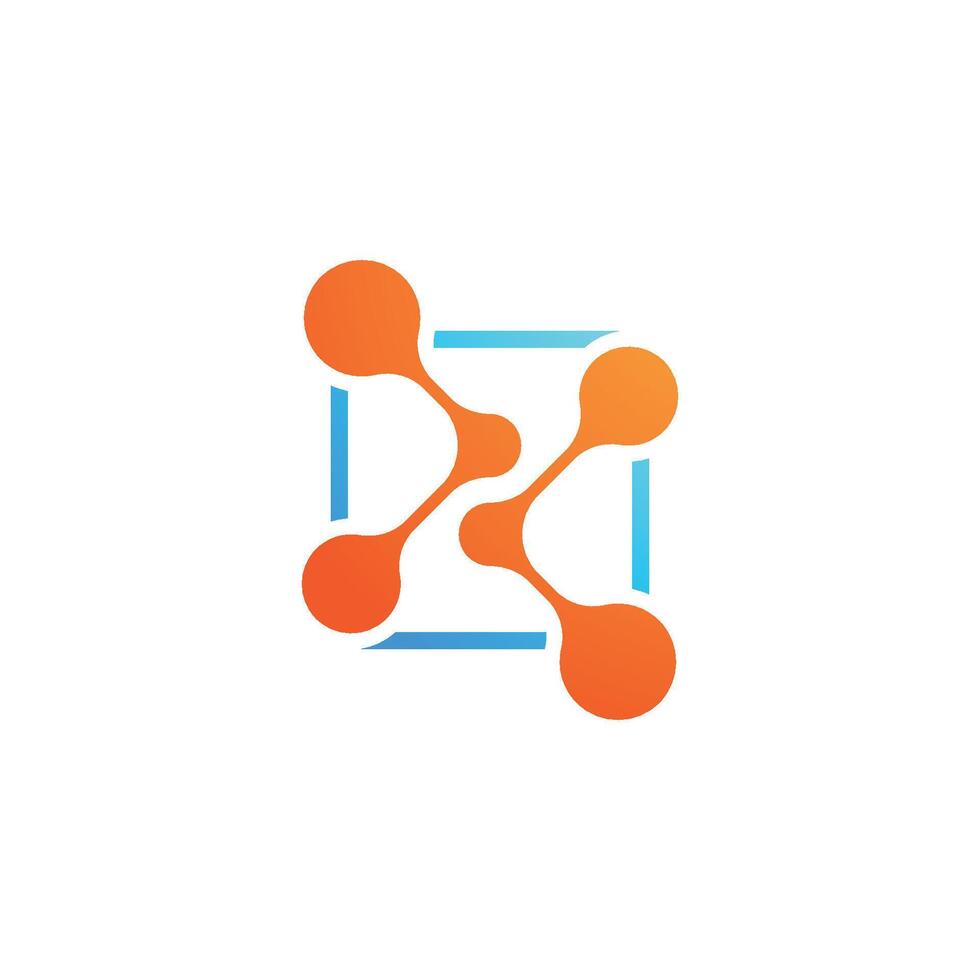 Molecule logo icon template for science brand identity. vector