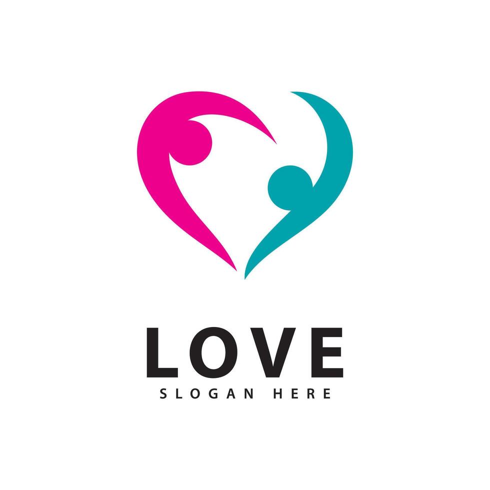 Love People Heart Logo vector