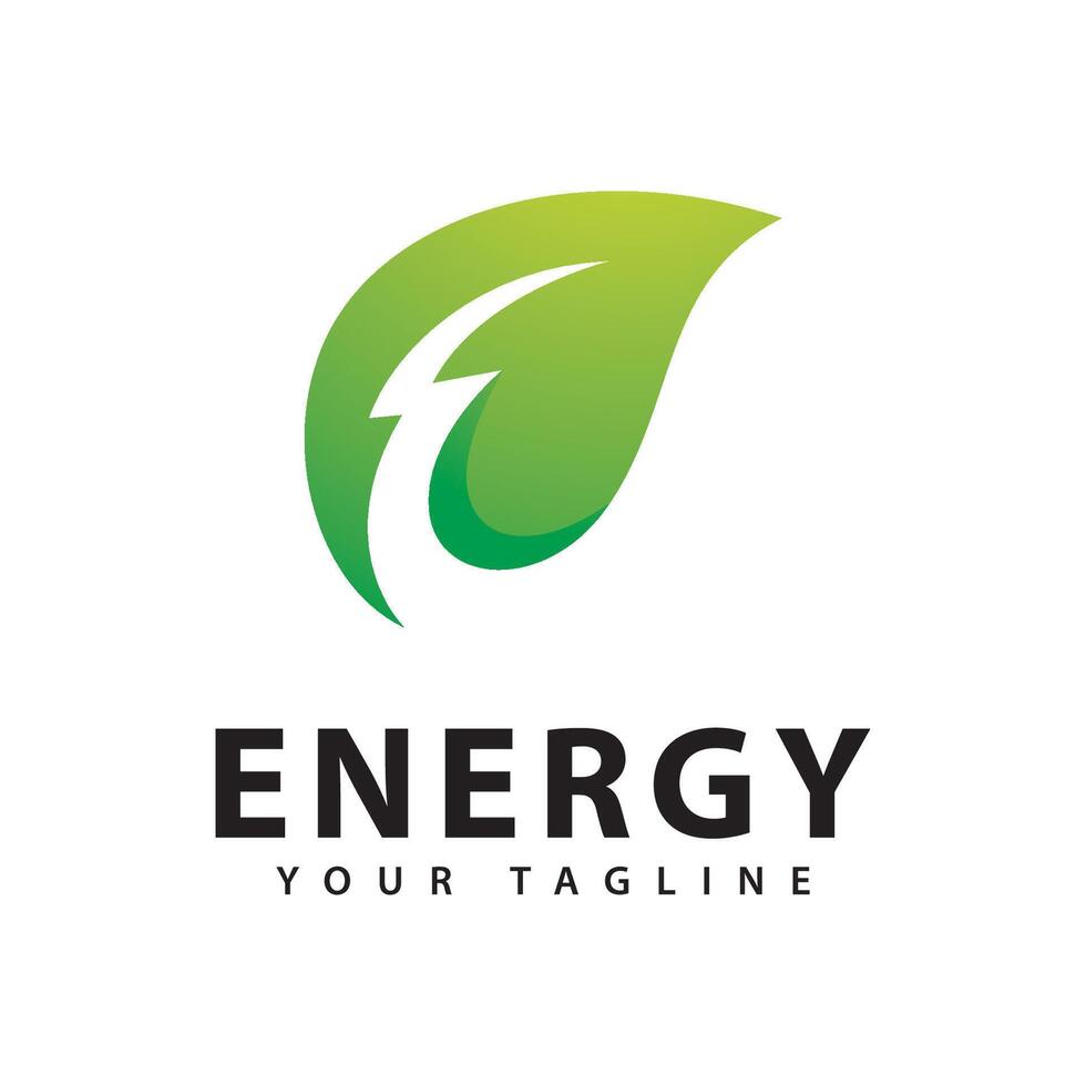 green energy logo template design vector