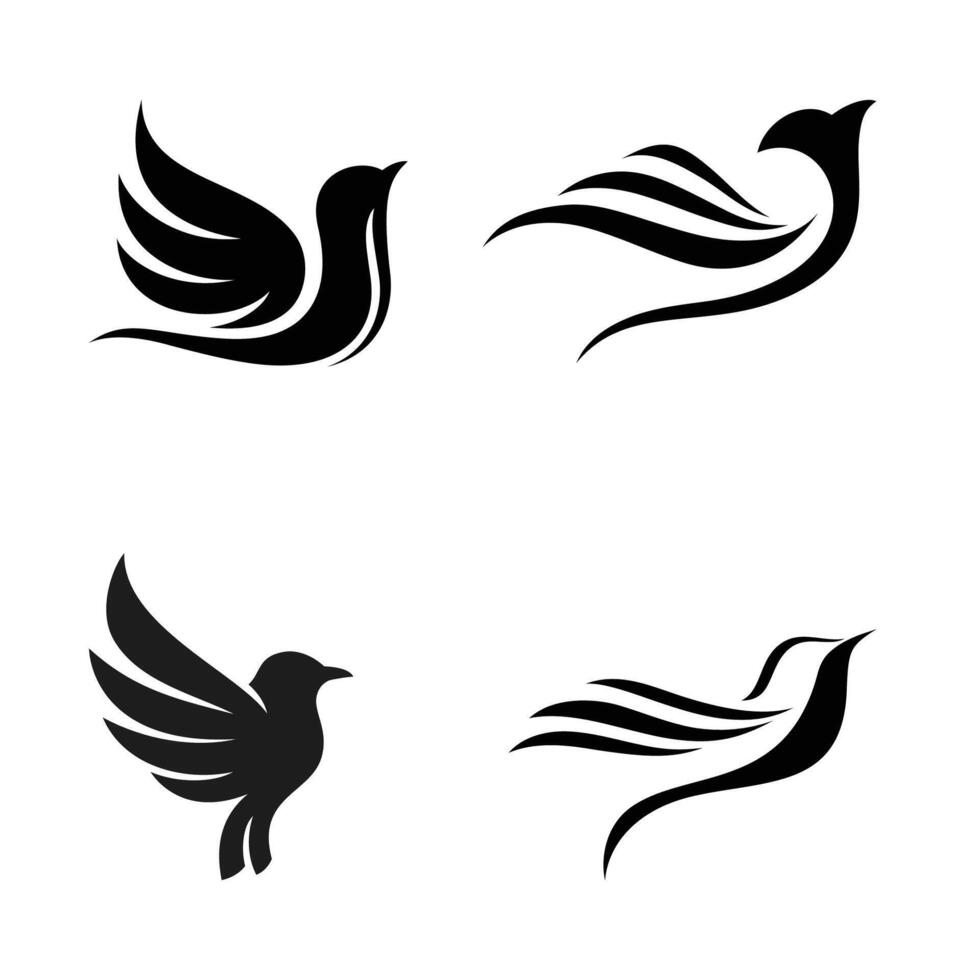 Bird logo on the branch vector