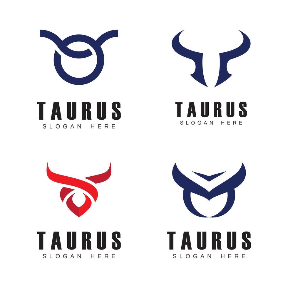 Taurus logo icon template design vector