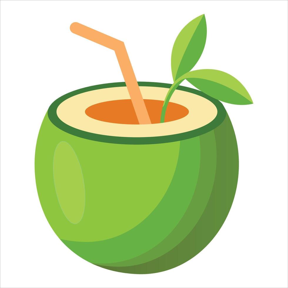 Tropical Coconut Drink Delight vector