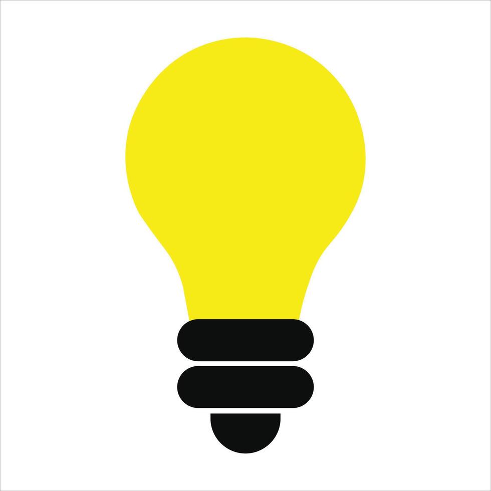 Sleek Minimalist Light Bulb Design vector