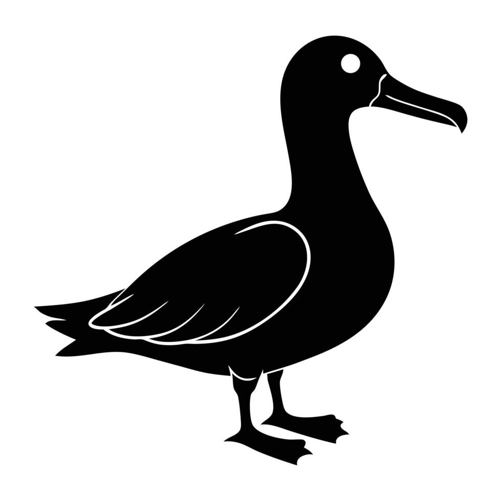 Sleek Duck Silhouette, Elegant Design vector