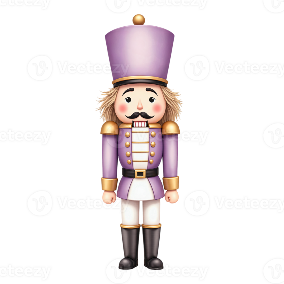 Classic Nutcracker Soldier in Pastel Uniform png