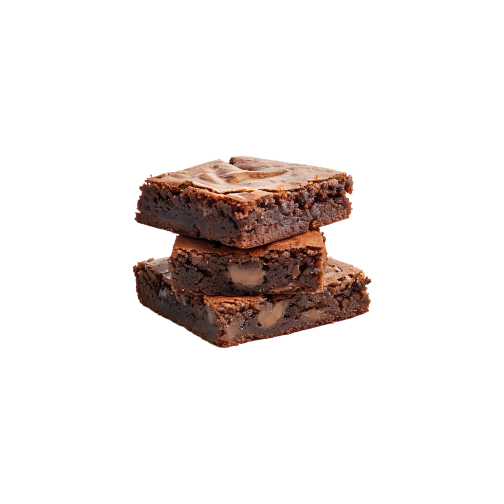 Brownies isolated on transparent background png