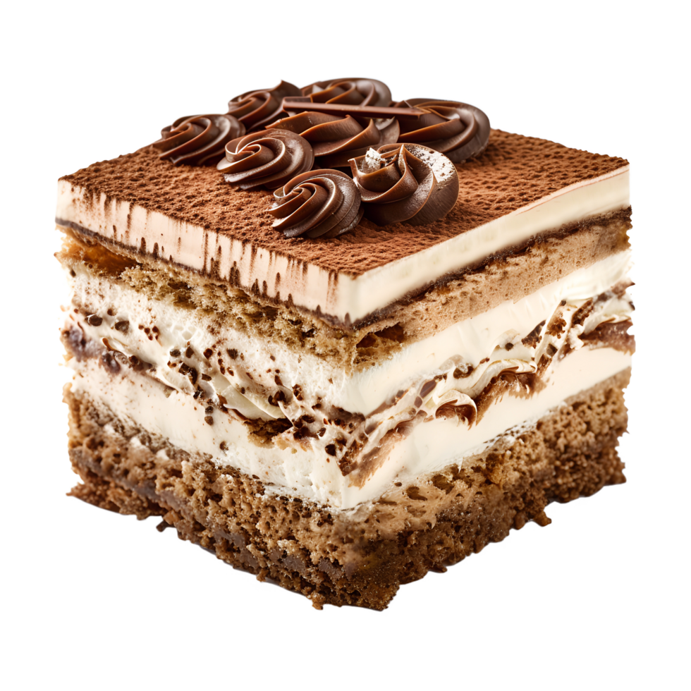 Italian Tiramisu Slice Isolated with No Background png