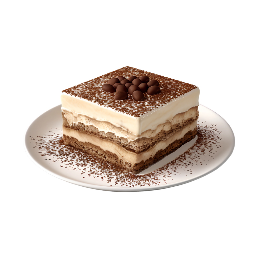 Tiramisu isolated on transparent background png
