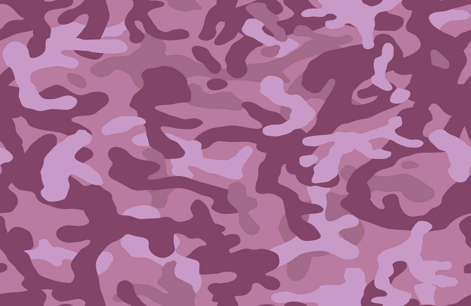 Fashionable camouflage pattern. Military fabric design. Seamless background, masking clothing, camo repeat print. Pink purple color vector