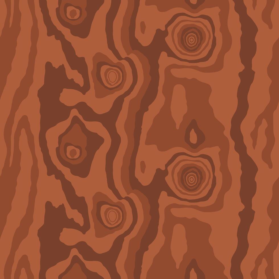 Brown red wooden surface with fibre and grain. Natural wood texture, seamless background vector