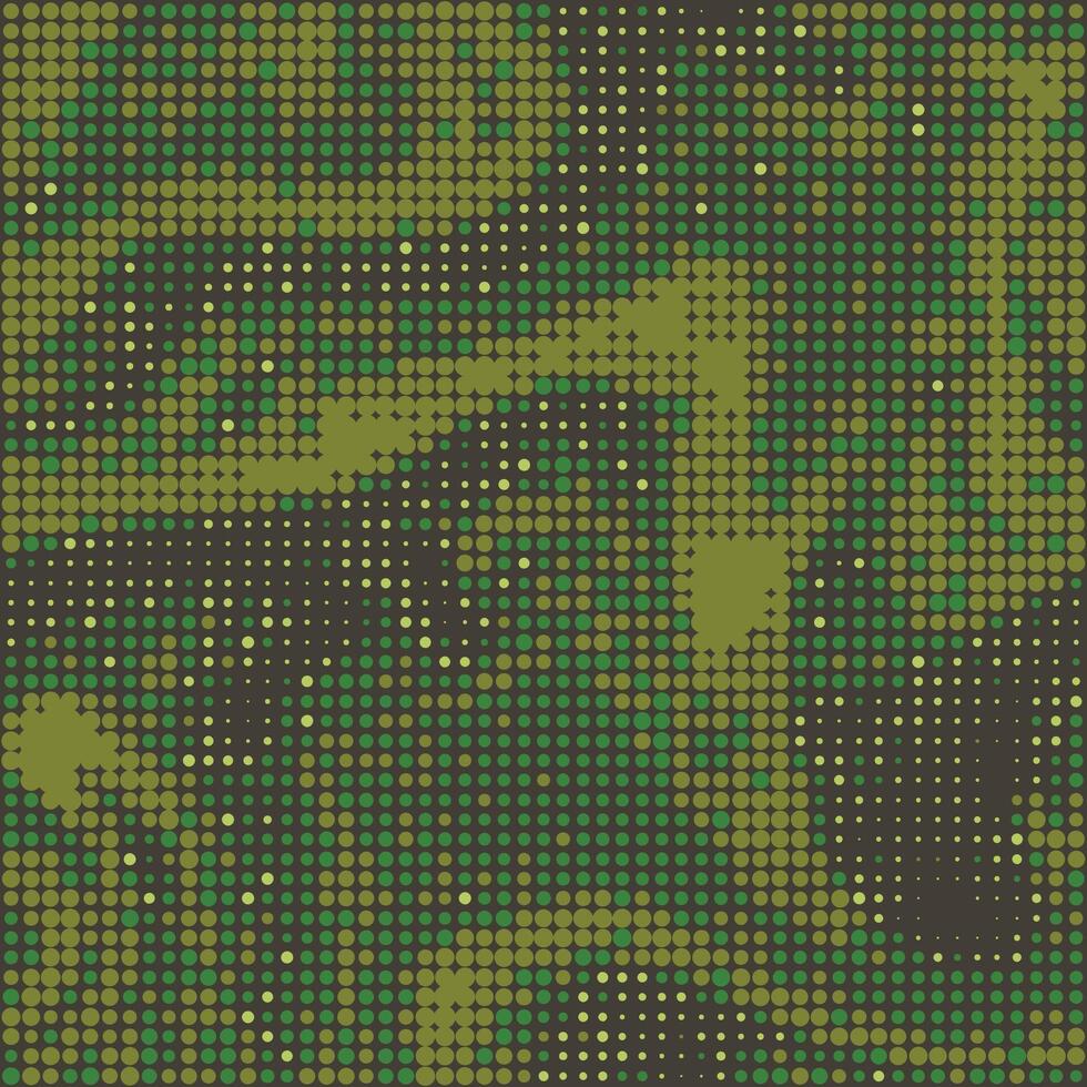 Digital khaki green camouflage. Halftone smoke dots design style for clothing print. Seamless camo pattern. Military texture in dots shape. Skin of a chameleon or snake vector