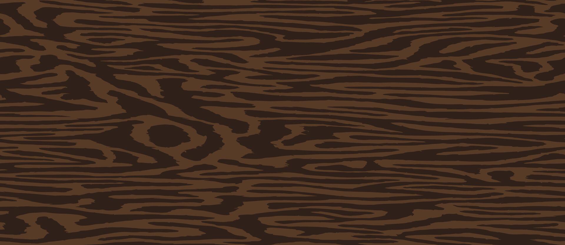 Dark brown wooden surface striped of fiber. Natural red wenge pattern, wood grainy texture, seamless background vector