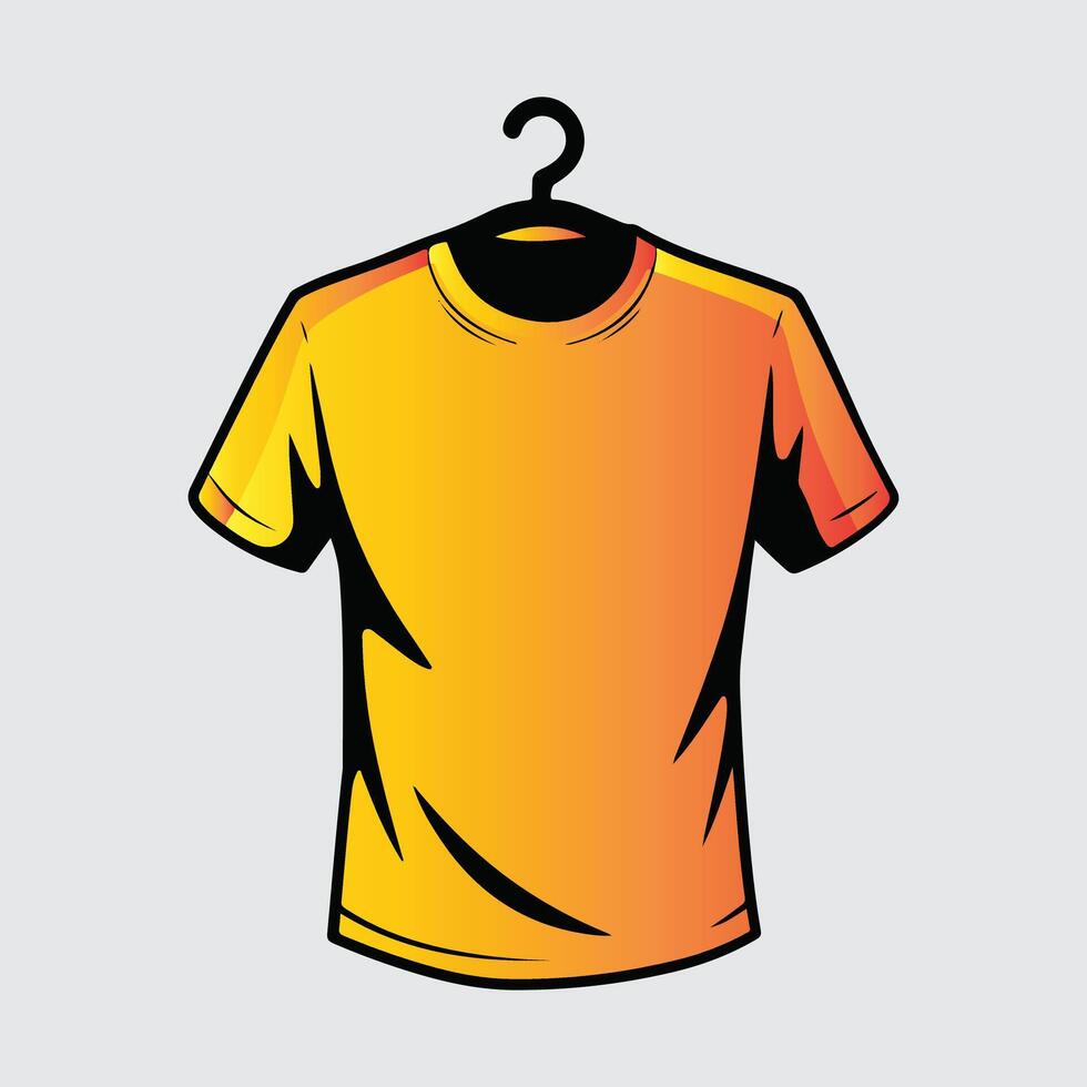 new stylish yellow t design vector