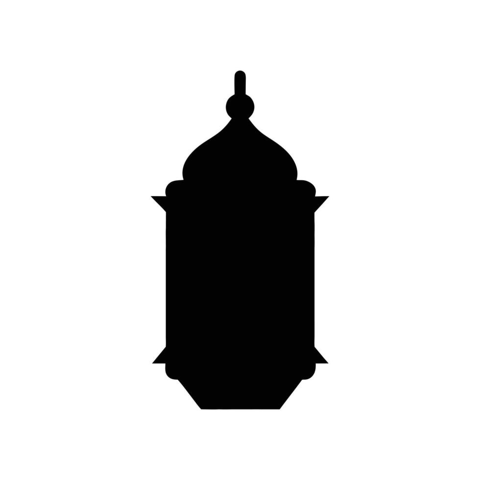 Silhouette Traditional Middle Eastern Lantern Fanous Background vector