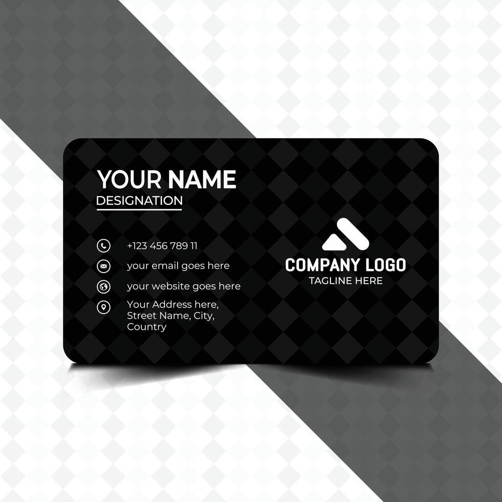 One side Creative And Modern Clean Business Card Design Template Visiting Corporate Business Card vector