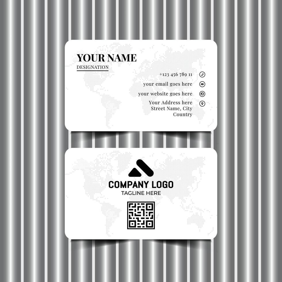 Professional and Minimalist Business Card Design, Creative And Modern Clean Business Card Design Template vector