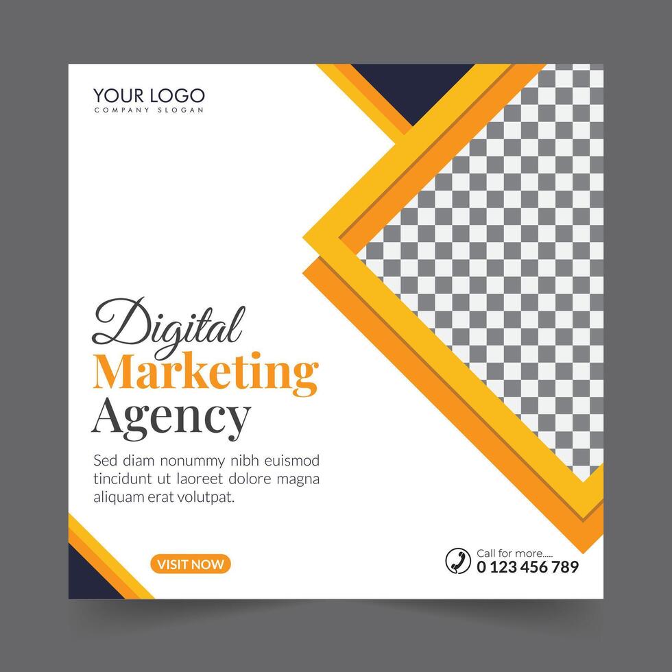 Digital marketing social media post business webinar for social media story, business post or stories banner template geometric shape design for attractive abstract elements post background space vector