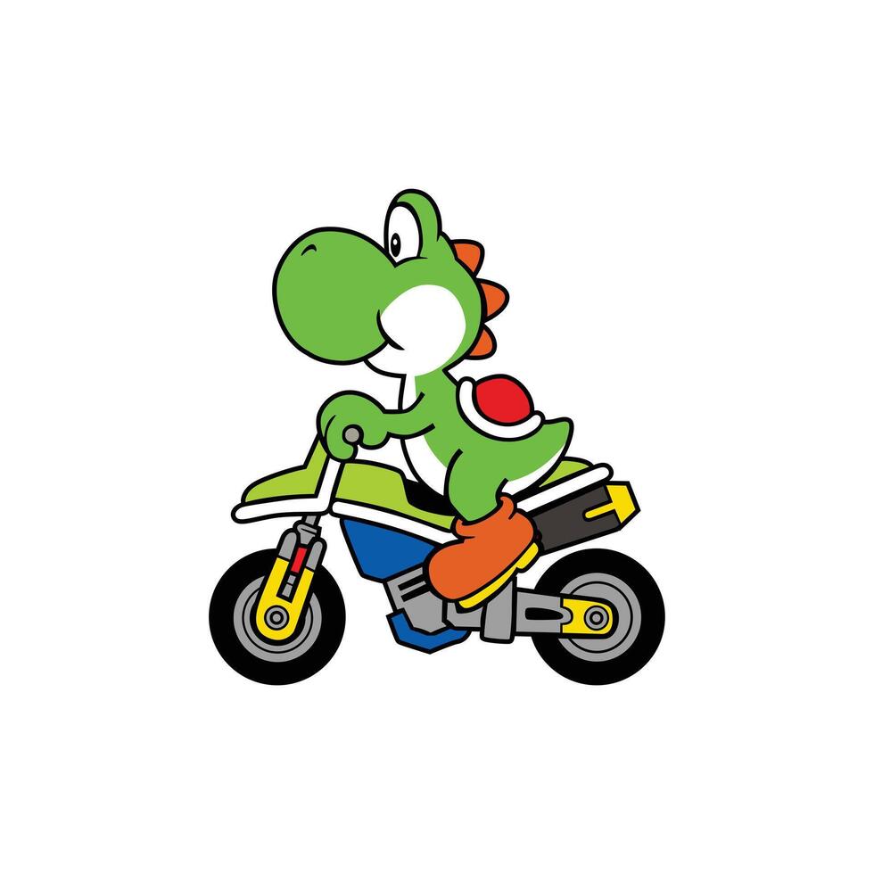 Yoshi Mario Kart vector