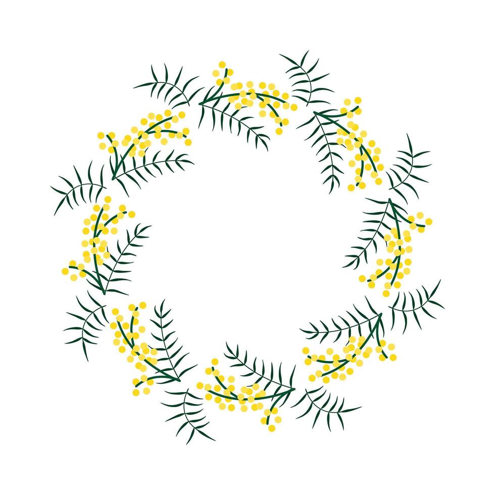 round floral frame vector