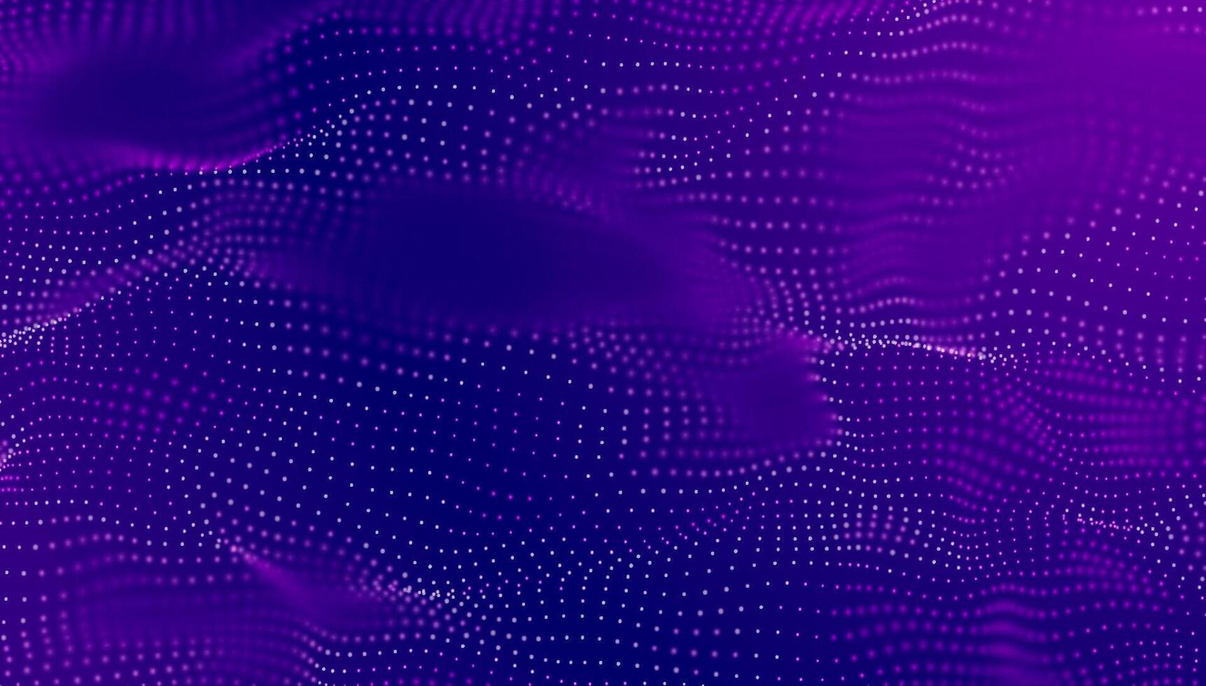 Dark purple gradient background. Big data technology background wave. vector