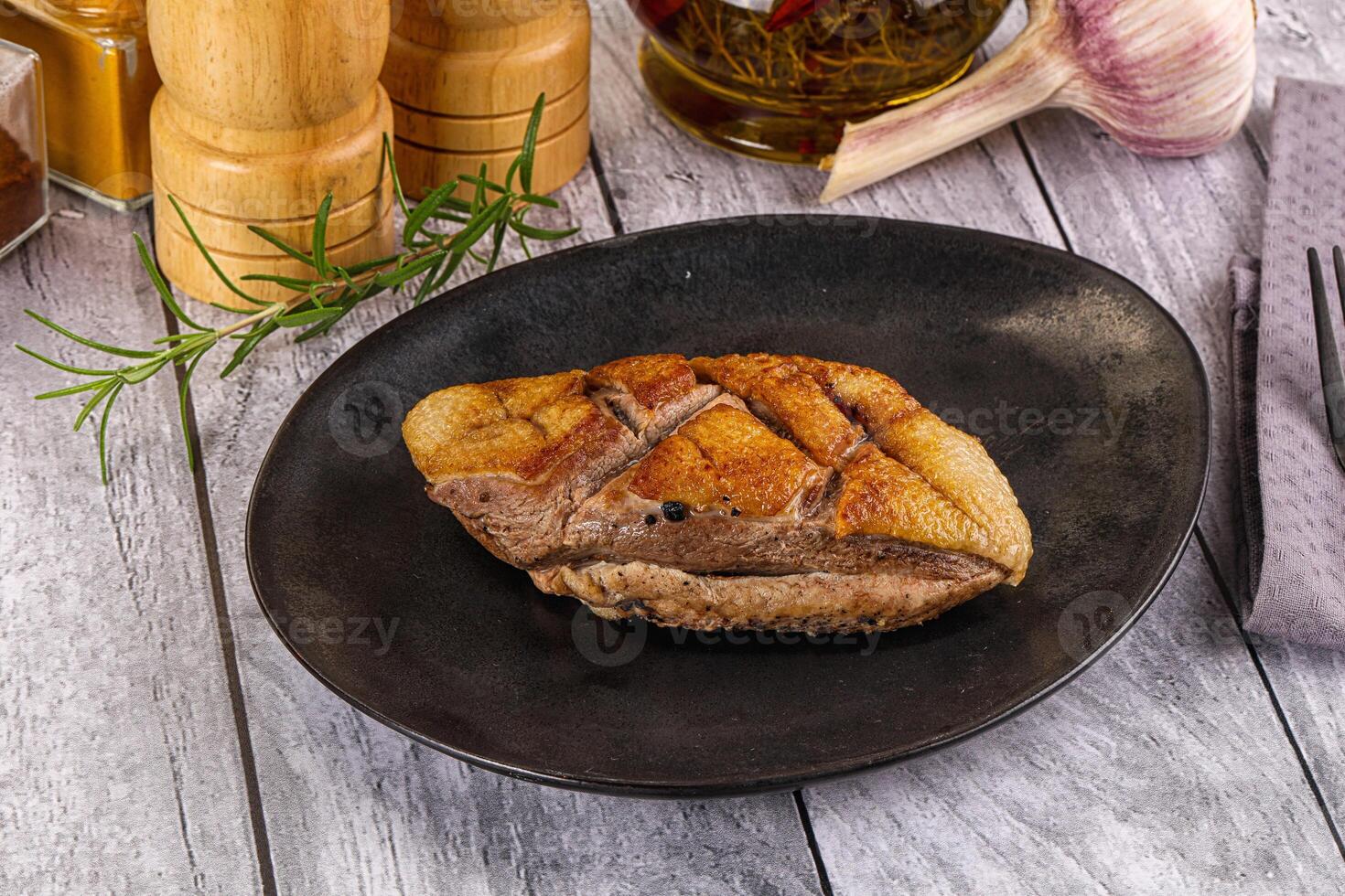 Delicous roasted duck breast fillet photo