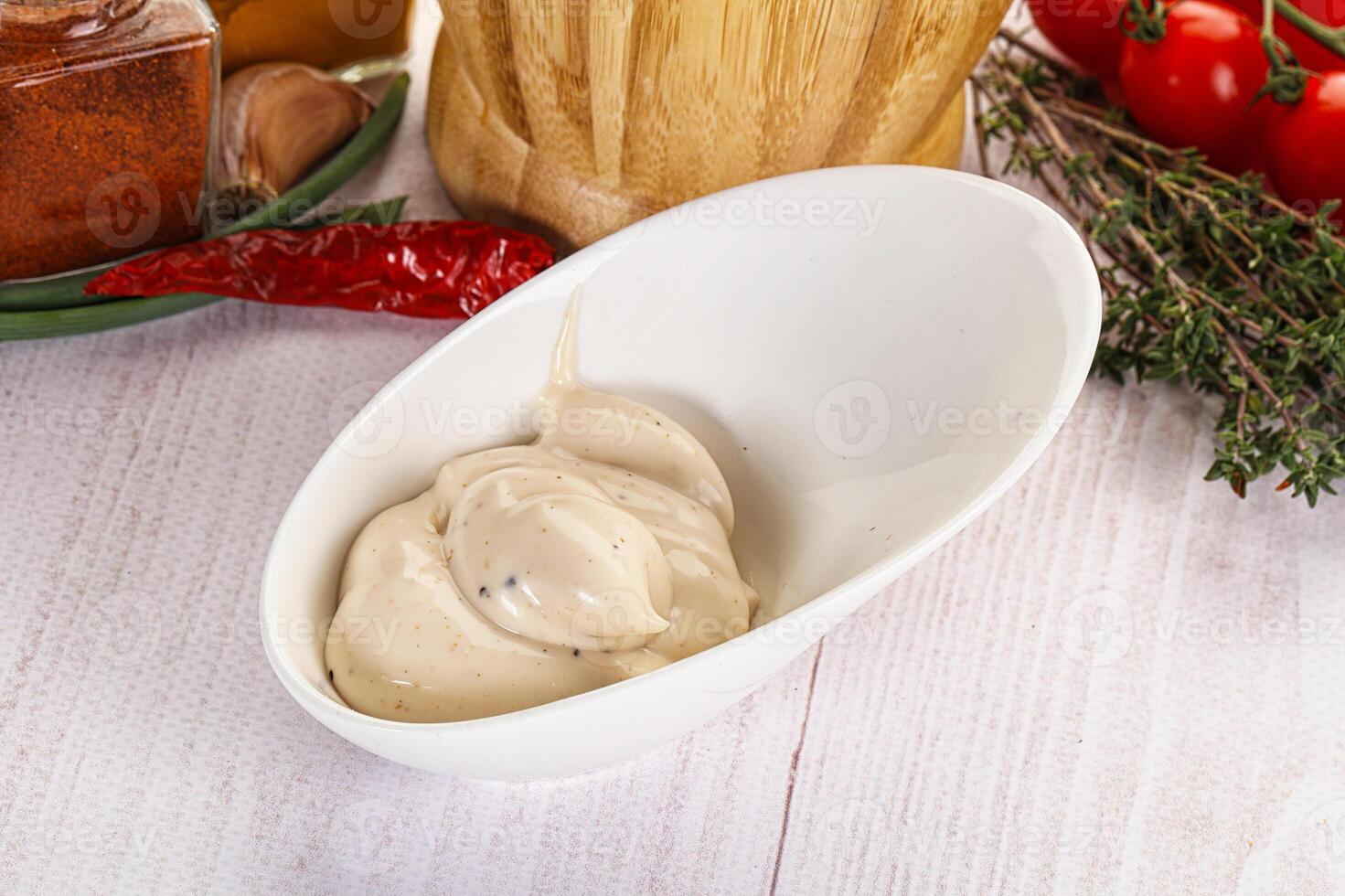 Burger sauce in the bowl photo
