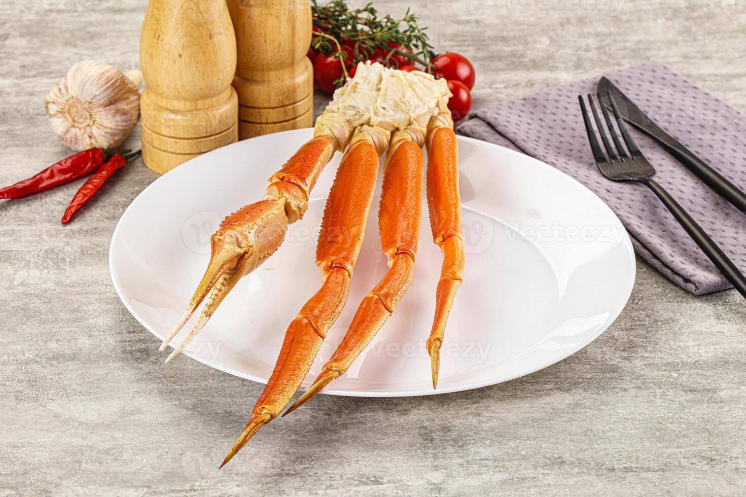 Delicous luxury crab claw legs photo