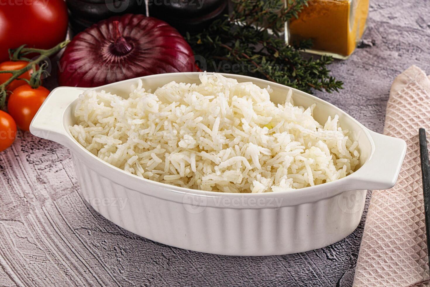 Indian cuisine Steamed basmati rice photo