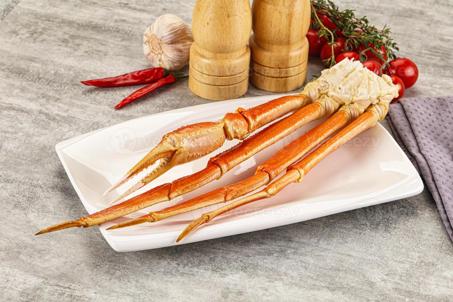 Delicous luxury crab claw legs photo