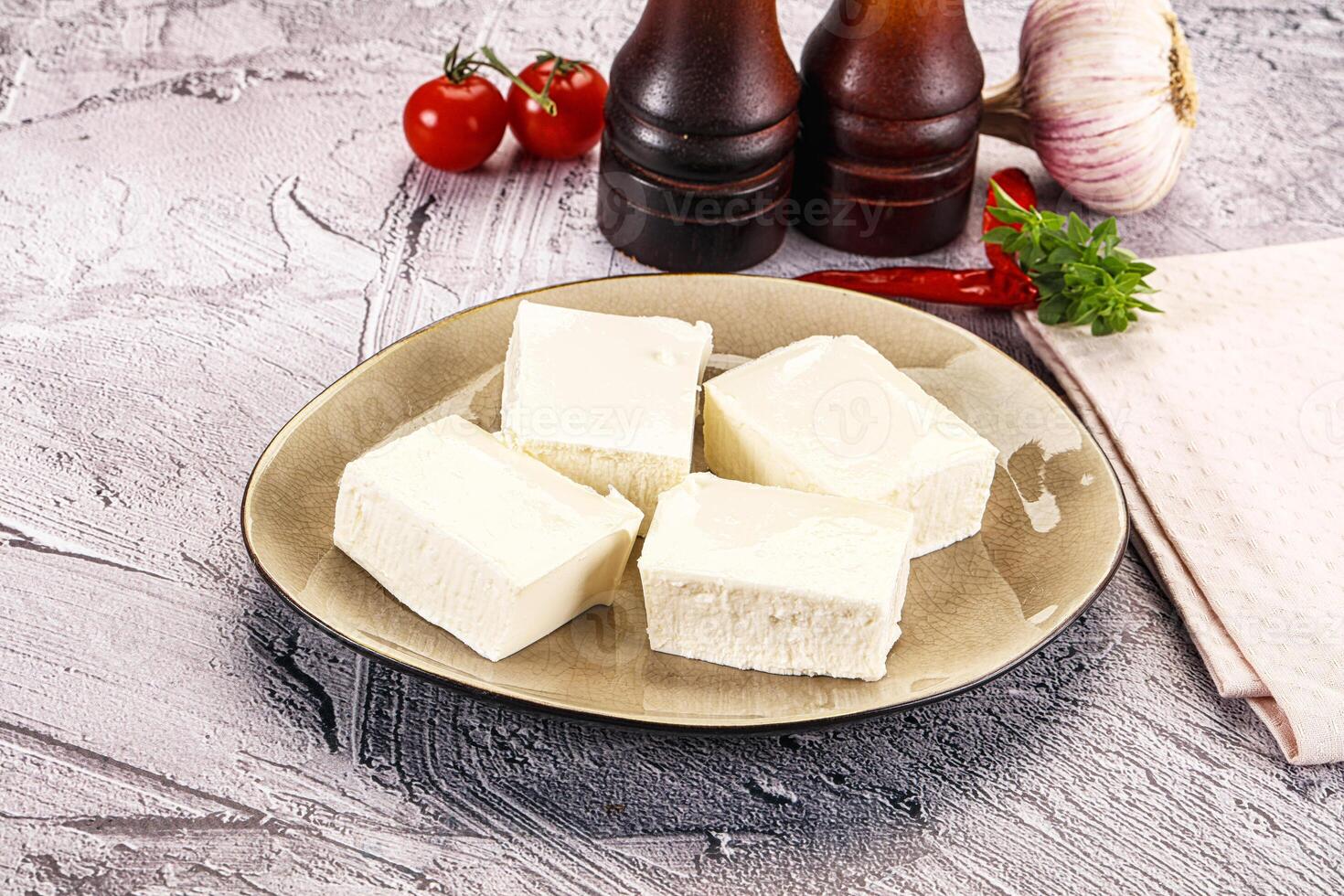 Greek traditional cuisine - Feta cheese photo