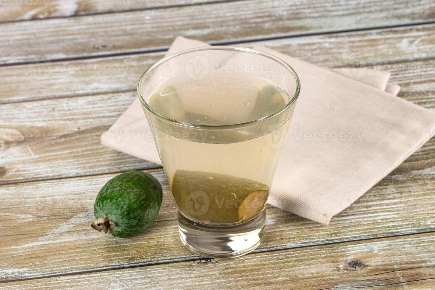Homemade organic feijoa compote drink photo