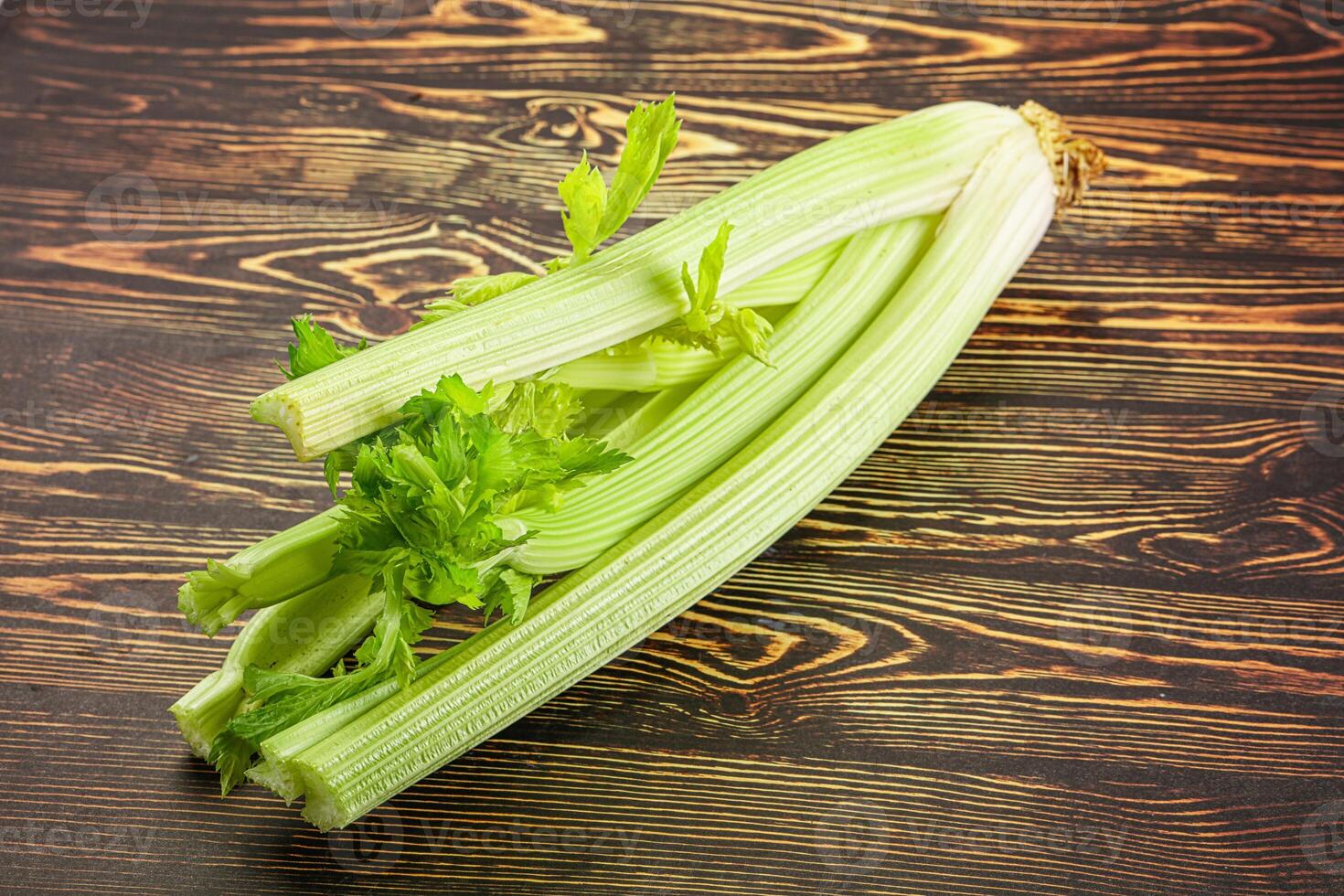 Vegan cuisine - raw celery stem photo