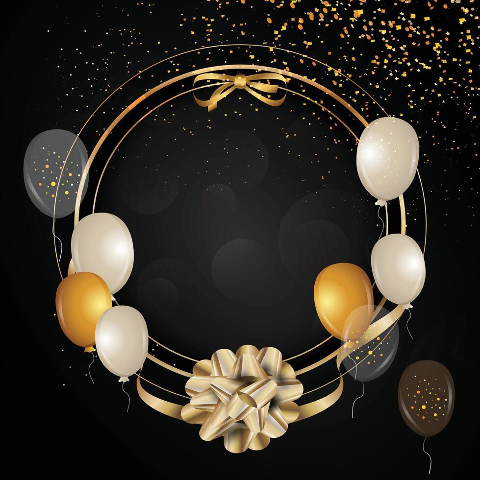Celebration Balloons photo Frame, Event, Party, Birthday, Celebration post Background vector