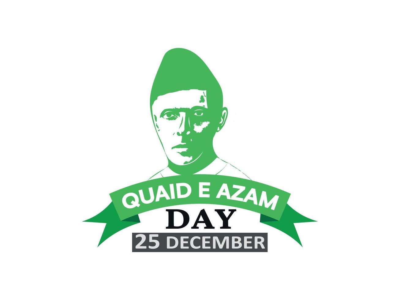 Quaid E Azam DAY 25 December Design vector