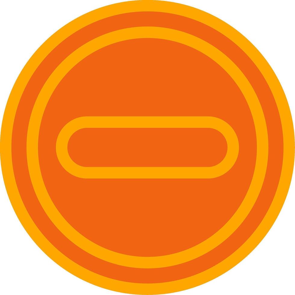 Do Not Enter Orange Filled Icon vector