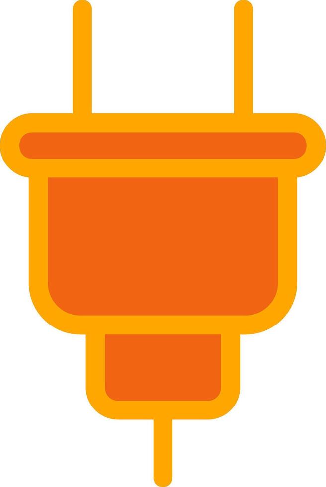 Plug Orange Filled Icon vector