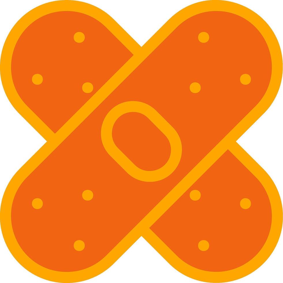 Bandage Orange Filled Icon vector
