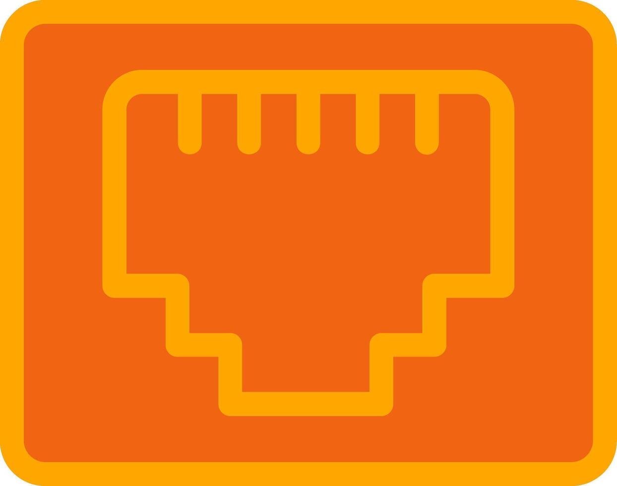 Rj Orange Filled Icon vector