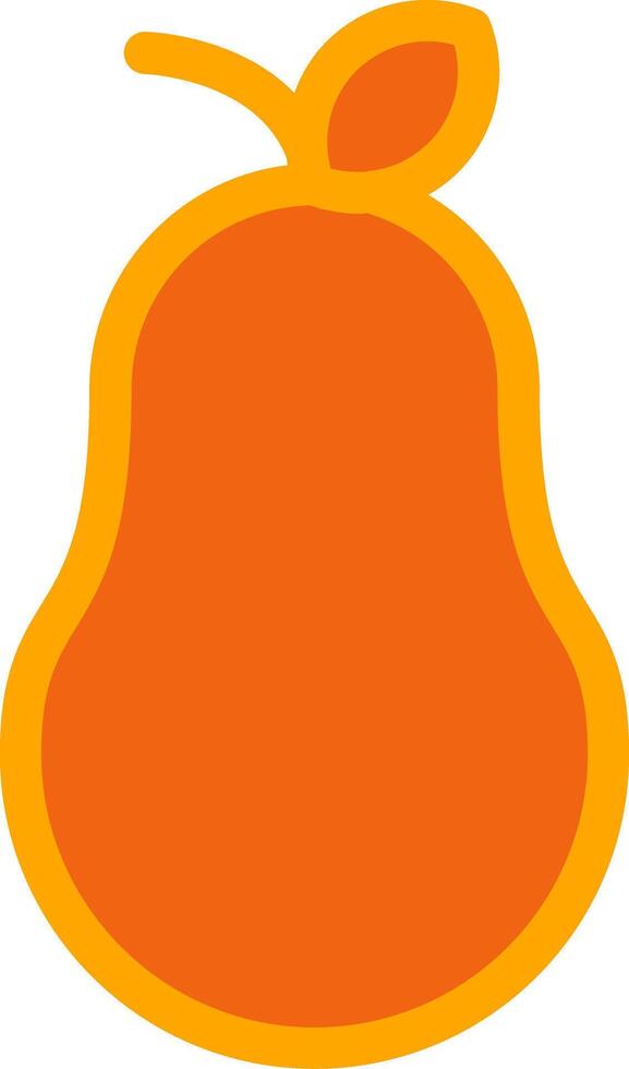 Pear Orange Filled Icon vector
