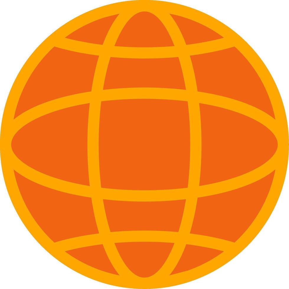 Global Orange Filled Icon vector