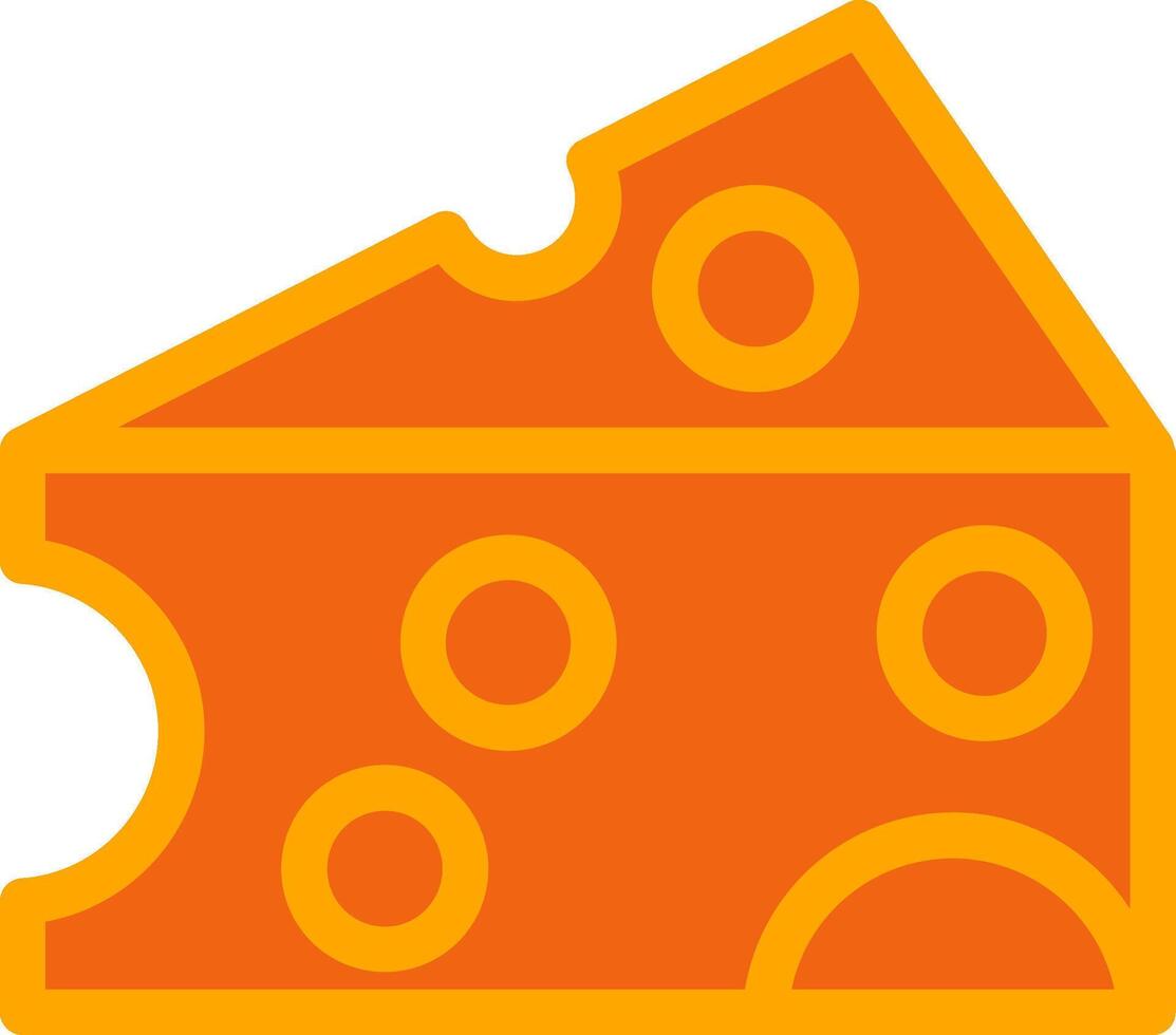 Cheez Orange Filled Icon vector