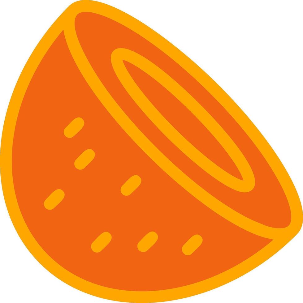 Coconut Orange Filled Icon vector
