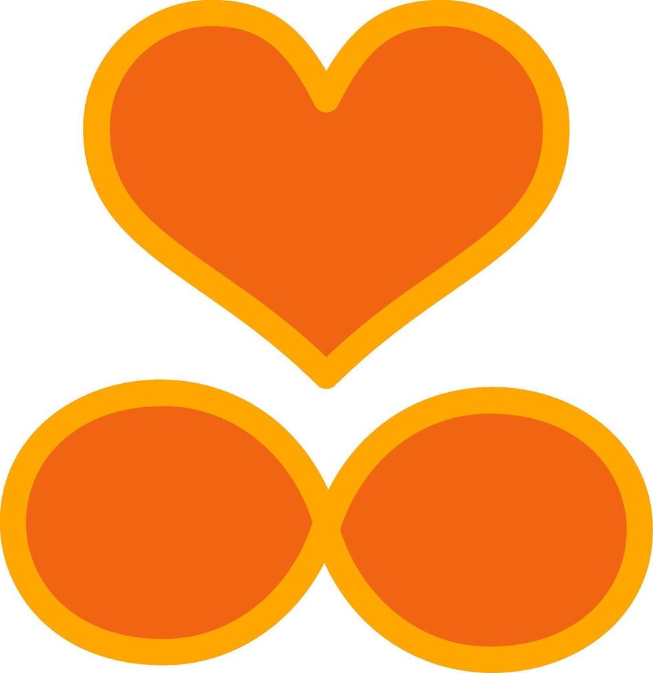 Infinite Love Orange Filled Icon vector