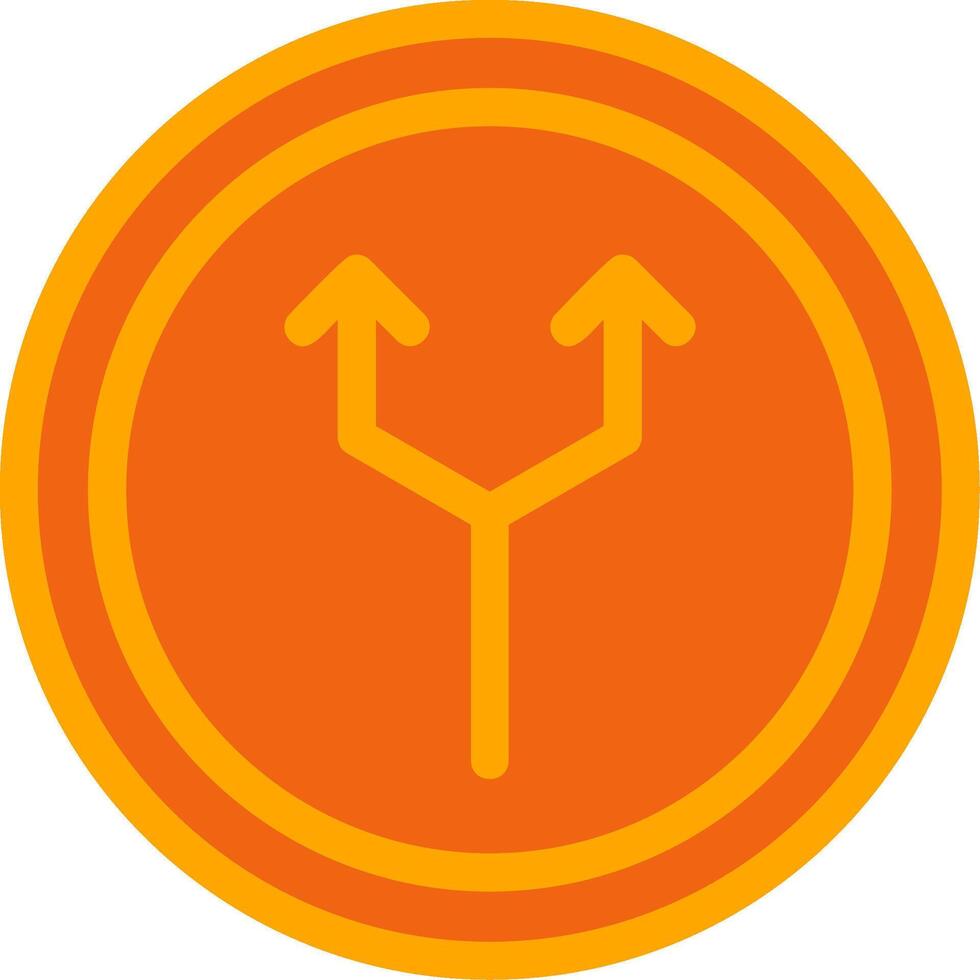Junction Orange Filled Icon vector