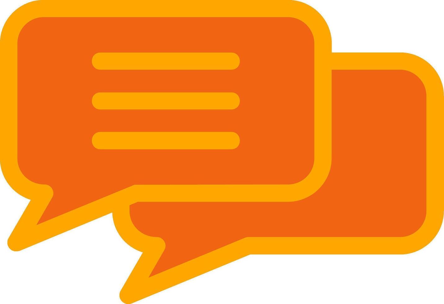 Chat Orange Filled Icon vector