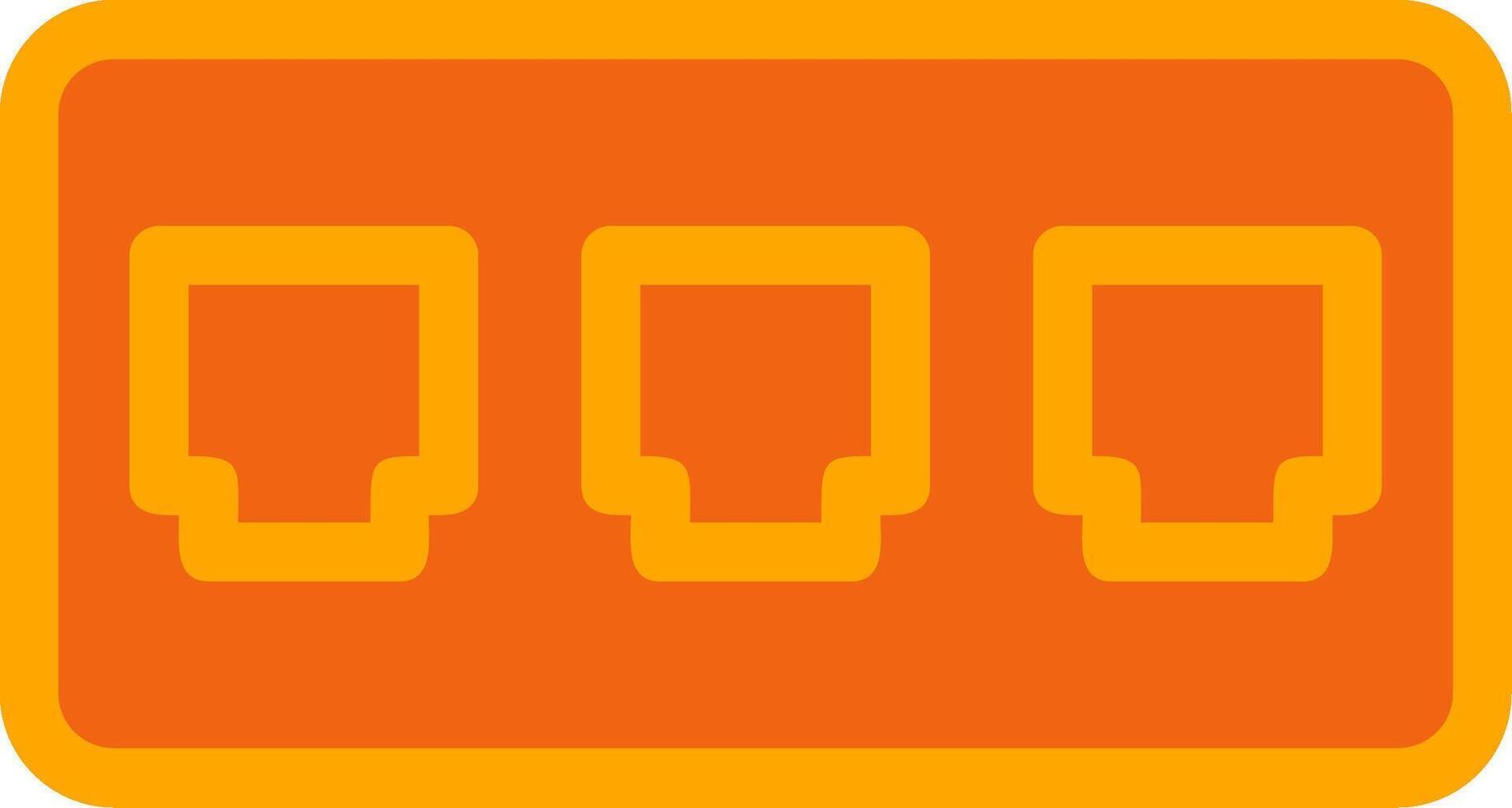 Fuse Box Orange Filled Icon vector