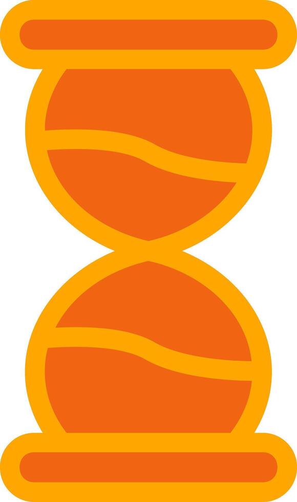 Hourglass Orange Filled Icon vector